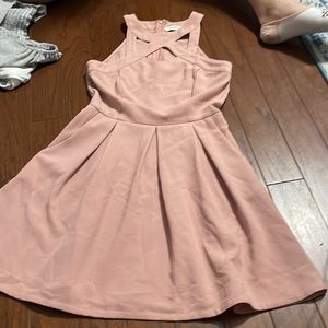 Pink halter dress w/ pockets